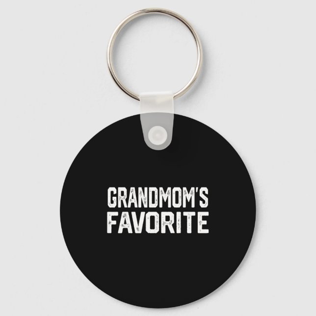 Grandmom’s Favorite Funny Grandparent Granhild Vin Key Ring (Front)
