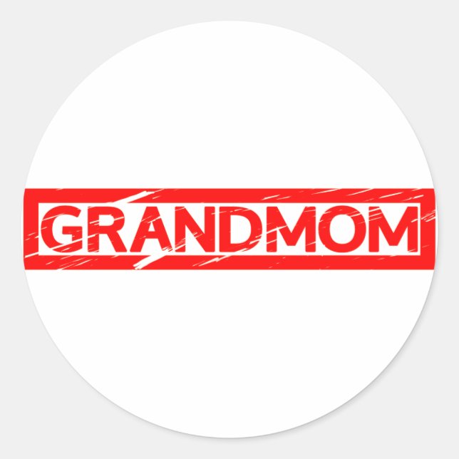 Grandmom Stamp Classic Round Sticker (Front)
