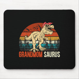 Grandmomsaurus T Rex Dinosaur Grandmom Saurus Matc Mouse Pad