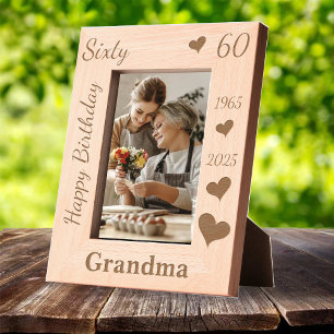 Grandmother 60th Birthday Photo frame with name