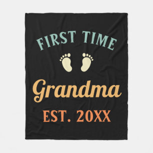 Grandmother Abuela Nonna Grammy First Time Grandma Fleece Blanket