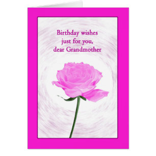 Grandmother Birthday Beautiful Pink Rose