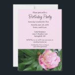 Grandmother Birthday Party  Invitation<br><div class="desc">This birthday party invitation features a pastel pink background and a photo of a pink peony flower.  Buy this template invitation for your birthday party needs. The template is for a grandmother however you may edit it by adding your information.</div>