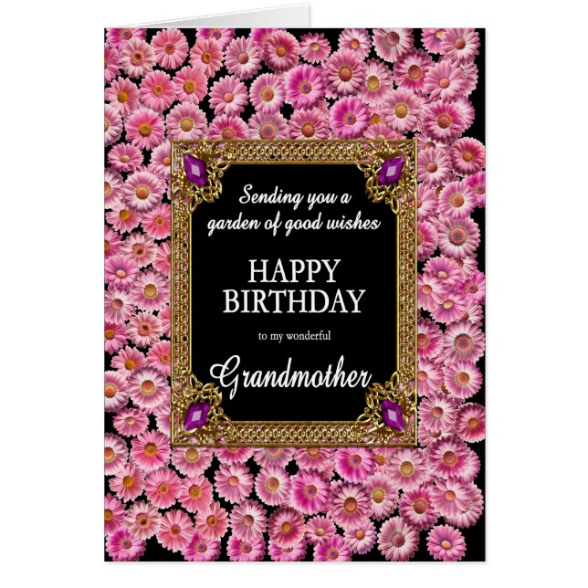 Grandmother Birthday Pink Daisies (Front)