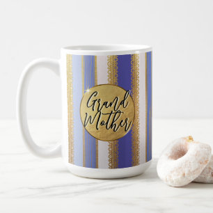 Grandmother Blue Bougie Stripes Coffee Mug