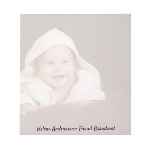 Grandmother custom baby photo grandchild notepad