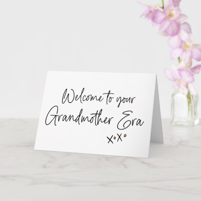 Grandmother Era Pregnancy New Baby Reveal for Mom Card (Orchid)