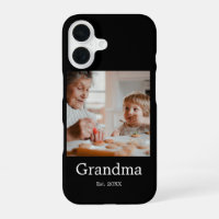 Grandmother Established Black Photo Gift