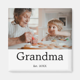 Grandmother Established Photo Gift Magnet