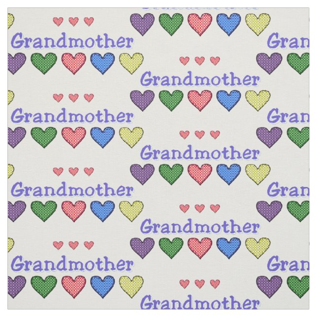 Grandmother Gingham Hearts Fabric (Swatch)