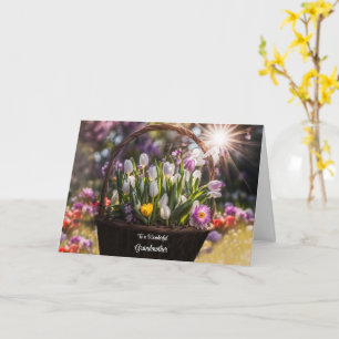 Grandmother Happy Mothers Day with Basket Flowers Card