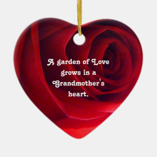 Grandmother Love Pendant Ceramic Tree Decoration