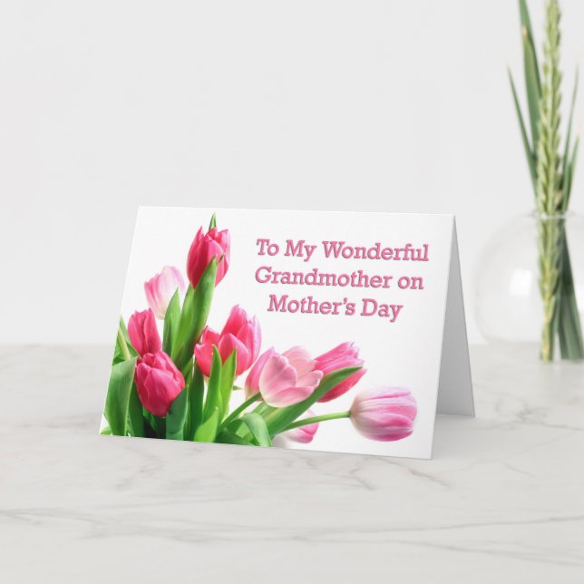 Grandmother Mother's Day Tulips Card (Front)