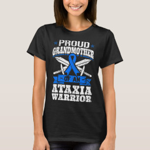 Grandmother Of An Ataxia Warrior Blue Awareness Ri T-Shirt