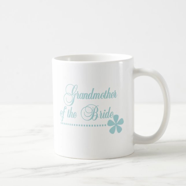 Grandmother of Bride Teal Elegance Coffee Mug (Right)