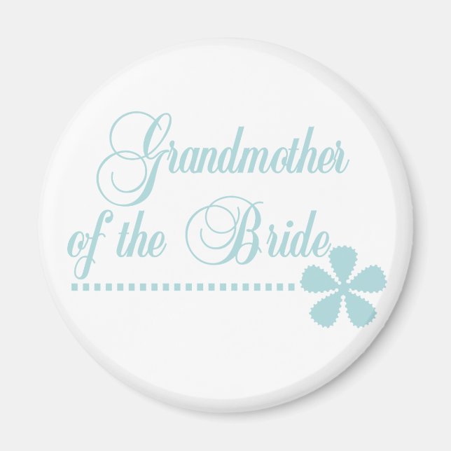Grandmother of Bride Teal Elegance Magnet (Front)