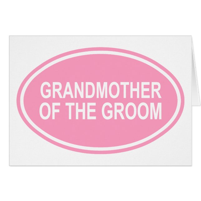 Grandmother of the Groom Wedding Oval Pink (Front Horizontal)