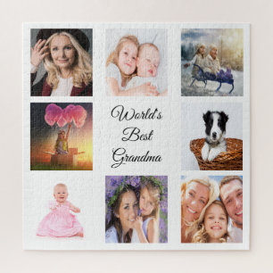 Grandmother photo collage best grandma world jigsaw puzzle