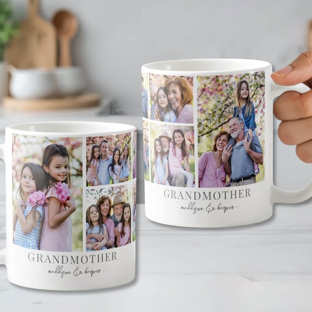 Grandmother Photo Collage Coffee Mug (Grandmother Photo Collage Coffee Mug)