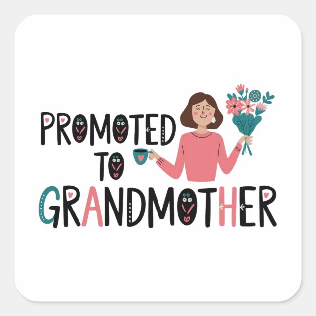 Grandmother promotion square sticker (Front)