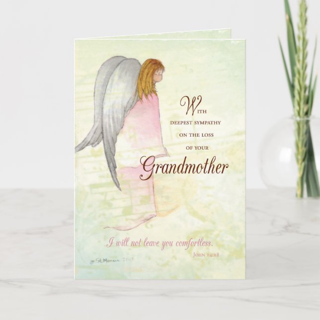 Grandmother Sympathy Angel Card (Front)