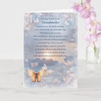 Grandmother Sympathy Spiritual with Butterflies Card
