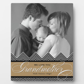 Grandmother Zig Zag Chevron Modern Personalised Plaque