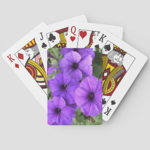 Grandmother's Beautiful Petunias Playing Cards