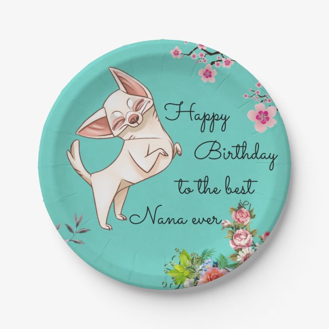 Grandmothers Birthday Party Plates (Front)