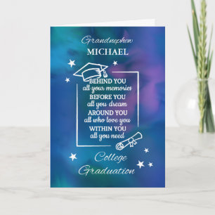 Grandnephew Personalise College Graduation Quote Card