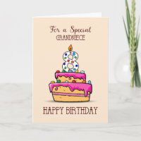 Grandniece 8th Birthday, 8 on Sweet Pink Cake