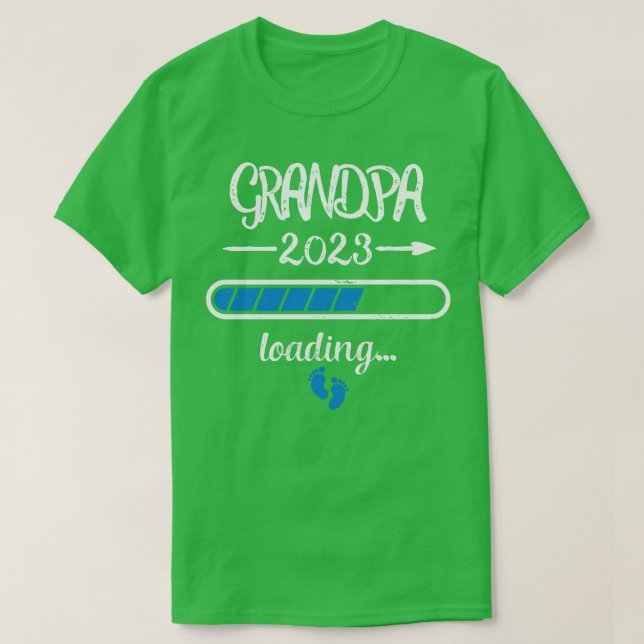 Grandpa 2023 Loading Pregnancy Grandfather Birth  T-Shirt (Design Front)