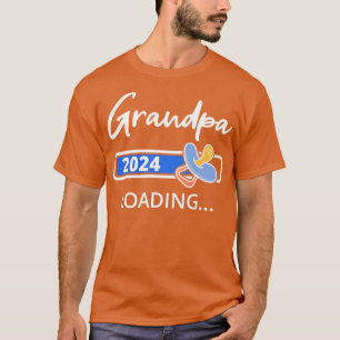 Grandpa 2024 Loading I Promoted To Grandfather T-Shirt