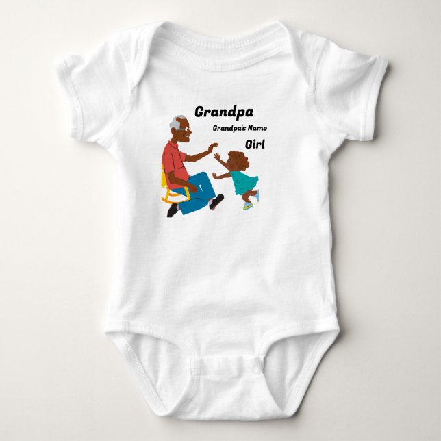 Grandpa 2 baby bodysuit (Front)