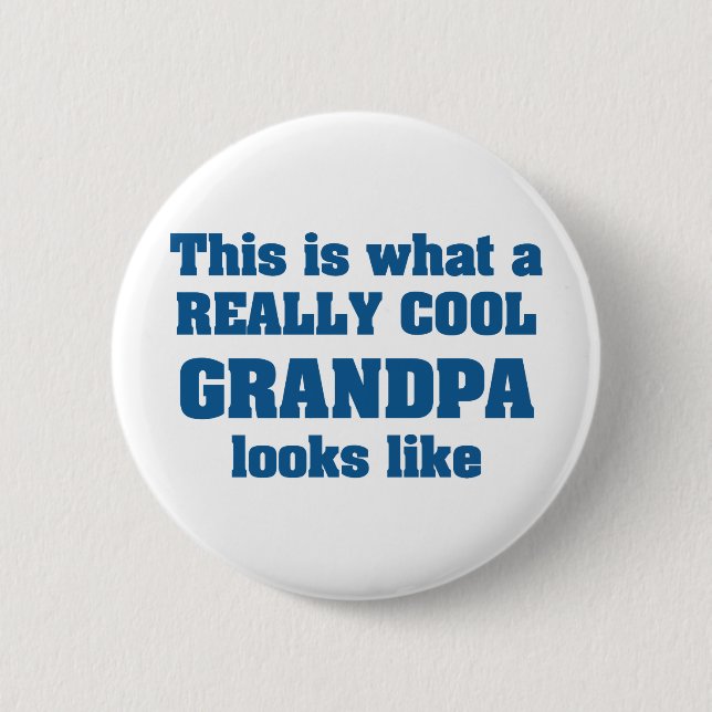 Grandpa 6 Cm Round Badge (Front)