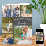 Grandpa 6 Photo Collage Any Age Big Birthday Card<br><div class="desc">Create your own birthday card for great grandpa with a photo collage made from 6 of your favorite photos. The template is set up to work for any age and you can edit grandpa to grandad, great grandpa, gee gee or whatever term of endearment you use for your grandfather. You...</div>