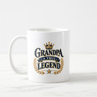 Grandpa A True Legend Elegant Gold Coffee Mug