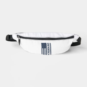 Grandpa American Flag Distressed Patriotic Design_ Bum Bags