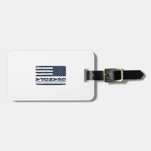 Grandpa American Flag Distressed Patriotic Design_ Luggage Tag