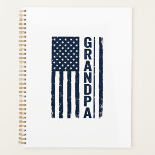 Grandpa American Flag Distressed Patriotic Design_ Planner