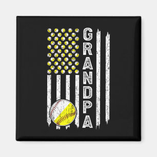 Grandpa American Flag Softll Sell Grandpa Magnet