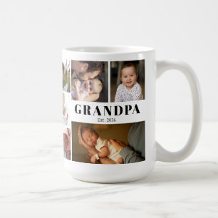 Grandpa and Dad Established 11 Photo Collage Coffee Mug
