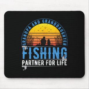 Grandpa And Granddaughter Fishing Buddies For Life Mouse Pad