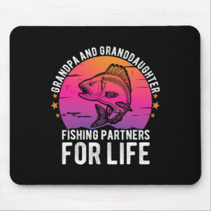 Grandpa And Granddaughter Fishing Partners For Lif Mouse Pad