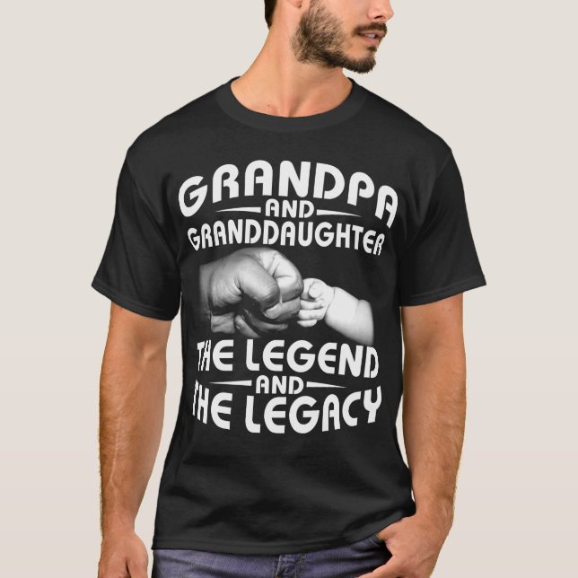 Grandpa And Granddaughter Matching T-Shirt (Front)