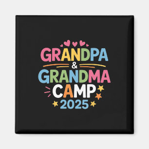 Grandpa And Grandma Camp 2025 Family Vacation Summ Magnet