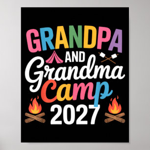 Grandpa and grandma camp 2027 grandparents camping poster