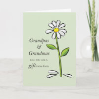 Grandpa and Grandma Gift from God Daisy Religious