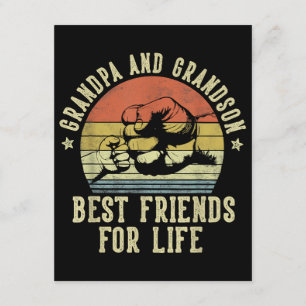 Grandpa and Grandson Best Friends for Life Funny G Enclosure Card