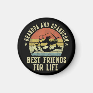 Grandpa and Grandson Best Friends for Life Funny G Magnet